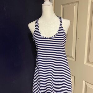 Lululemon Pigment Blue White Stripe Cool Racerback Athletic Tank Top Size 10